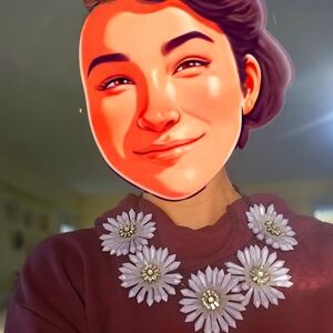 BaubleBar Bright Lavender Floral Statement Necklace